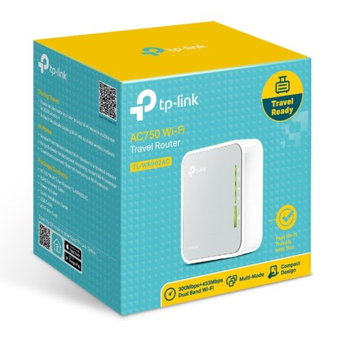 Router TP-LINK TL-WR902AC (xDSL; 2,4 GHz, 5 GHz) Router TP-LINK TL-WR902AC (xDSL; 2,4 GHz, 5 GHz)