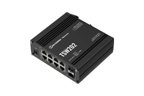 Teltonika TSW202 Switch 8x RJ45 1Gb, 2x SFP L2 POE+ Teltonika TSW202 Switch 8x RJ45 1Gb, 2x SFP L2 POE+
