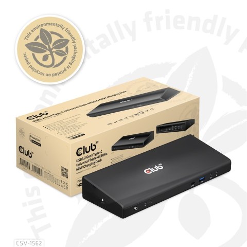 CLUB3D CSV-1562 stacja dokująca Dokujący USB 3.2 Gen 1 (3.1 Gen 1) Type-C Czarny CLUB3D CSV-1562 stacja dokująca Dokujący USB 3.2 Gen 1 (3.1 Gen 1) Type-C Czarny