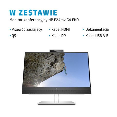 HP E24mv G4 60,5 cm (23.8") 1920 x 1080 px monitor Full HD Czarny, Srebrny HP E24mv G4 60,5 cm (23.8") 1920 x 1080 px monitor Full HD Czarny, Srebrny
