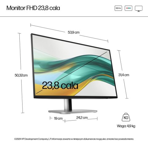 MONITOR HP LED 23,8" S5 Pro 524pf (9D9L6A5) MONITOR HP LED 23,8" S5 Pro 524pf (9D9L6A5)
