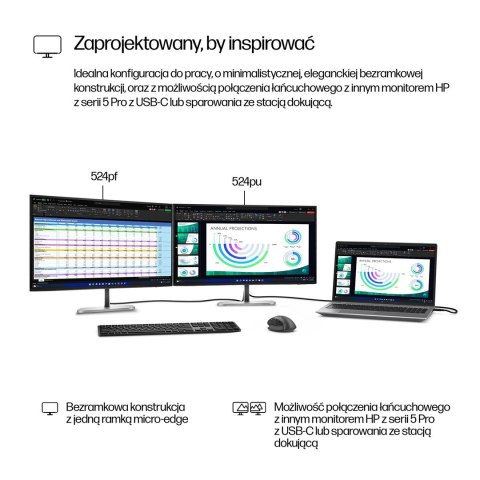 MONITOR HP LED 23,8" S5 Pro 524pf (9D9L6A5) MONITOR HP LED 23,8" S5 Pro 524pf (9D9L6A5)