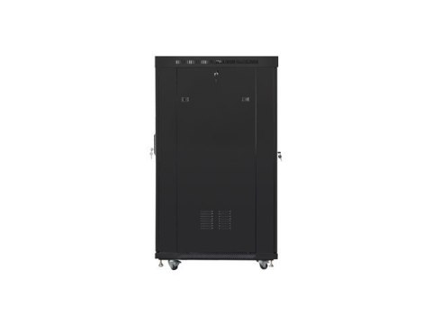 SZAFA INSTALACYJNA RACK STOJĄCA 19" 22U 800X1000 CZARNA DRZWI PERFOROWANE LCD LANBERG (FLAT PACK) V2 SZAFA INSTALACYJNA RACK STOJĄCA 19" 22U 800X1000 CZARNA DRZWI PERFOROWANE LCD LANBERG (FLAT PACK) V2