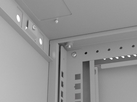 Szafa instalacyjna rack wisząca 19" 6U 540x350 szara drzwi przeszklone Lanberg (Flat Pack)