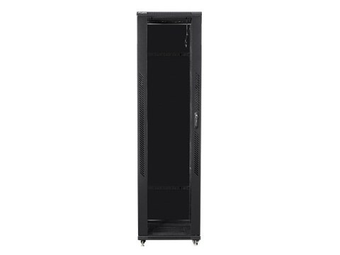Szafa jednosekcyjna, zamykana na zamek Lanberg FF01-8047-12B (47U; 19'' / 800mm / 1000 mm; stojąca; Pełne, Szklane; 800 kg; kolo Szafa jednosekcyjna, zamykana na zamek Lanberg FF01-8047-12B (47U; 19'' / 800mm / 1000 mm; stojąca; Pełne, Szklane; 800 kg; kolo