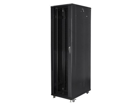 Szafa jednosekcyjna, zamykana na zamek Lanberg FF01-8047-12B (47U; 19'' / 800mm / 1000 mm; stojąca; Pełne, Szklane; 800 kg; kolo Szafa jednosekcyjna, zamykana na zamek Lanberg FF01-8047-12B (47U; 19'' / 800mm / 1000 mm; stojąca; Pełne, Szklane; 800 kg; kolo
