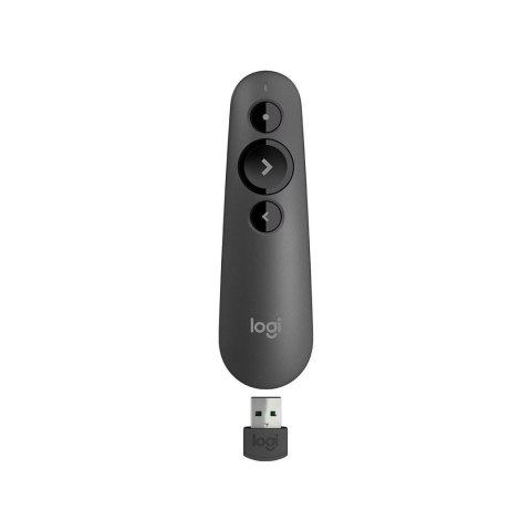 Wskaźnik laserowy Logitech R500s (910-005843) pilot bezprzewodowy Bluetooth/RF Grafitowy Wskaźnik laserowy Logitech R500s (910-005843) pilot bezprzewodowy Bluetooth/RF Grafitowy