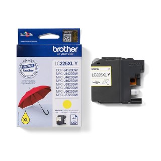 Brother LC-225XLY nabój z tuszem 1 szt. Oryginalny Wysoka (XL) wydajność Żółty