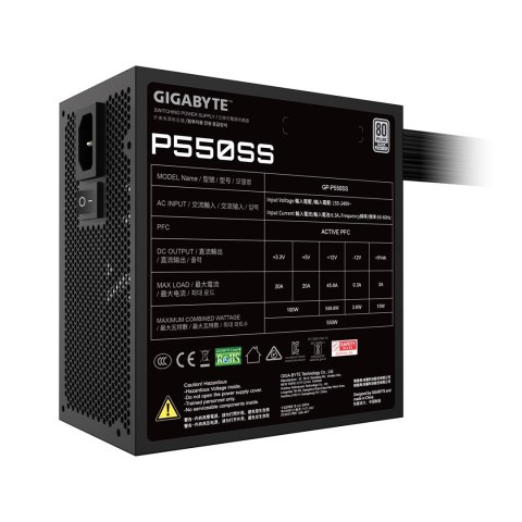 GIGABYTE P650SS moduł zasilaczy 650 W 20+4 pin ATX ATX Czarny GIGABYTE P650SS moduł zasilaczy 650 W 20+4 pin ATX ATX Czarny