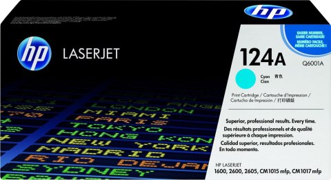HP 124A oryginalny wkład z błękitnym tonerem LaserJet HP 124A oryginalny wkład z błękitnym tonerem LaserJet