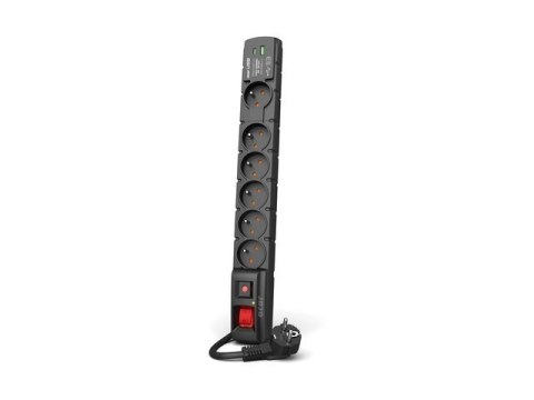 ACAR W2436 ochrona przeciwprzepięciowa Czarny 6 x gniazdo sieciowe 230 V 1,5 m ACAR W2436 ochrona przeciwprzepięciowa Czarny 6 x gniazdo sieciowe 230 V 1,5 m