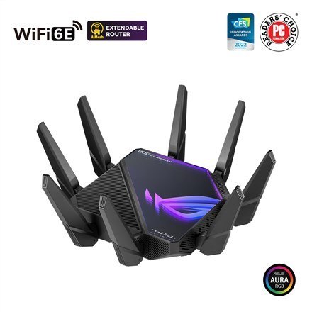 ASUS ROG Rapture GT-AXE16000 router bezprzewodowy 10 Gigabit Ethernet Trójpasmowy (2,4 GHz / 5 GHz / 6 GHz) Czarny ASUS ROG Rapture GT-AXE16000 router bezprzewodowy 10 Gigabit Ethernet Trójpasmowy (2,4 GHz / 5 GHz / 6 GHz) Czarny