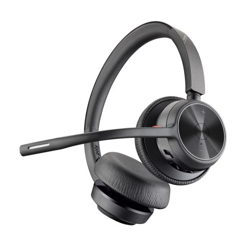 POLY Stereofoniczny zestaw słuchawkowy USB A Voyager 4320 + przejściówka BT700 USB-A + podstawka ładująca