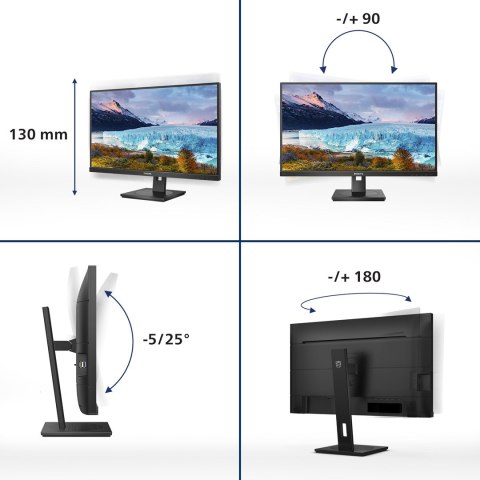 Philips S Line 273S1/00 monitor komputerowy 68,6 cm (27") 1920 x 1080 px Full HD LCD Czarny
