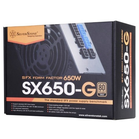 Silverstone SX650-G moduł zasilaczy 650 W 20+4 pin ATX SFX Czarny Silverstone SX650-G moduł zasilaczy 650 W 20+4 pin ATX SFX Czarny