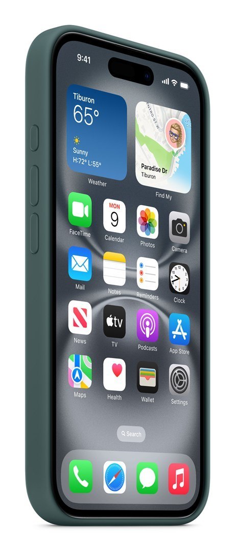 Etui Apple z MagSafe | Jabłko | iPhone'a 16 | Silikon | Jezioro Zielone