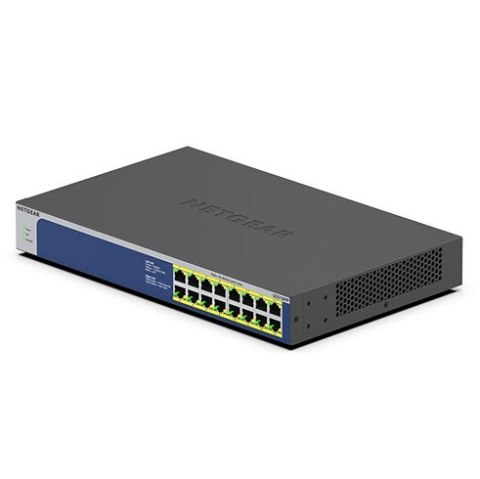 NETGEAR GS516PP Nie zarządzany Gigabit Ethernet (10/100/1000) Obsługa PoE Niebieski, Szary NETGEAR GS516PP Nie zarządzany Gigabit Ethernet (10/100/1000) Obsługa PoE Niebieski, Szary