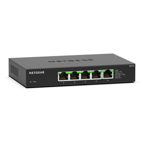 NETGEAR MS305-100EUS łącza sieciowe Nie zarządzany 2.5G Ethernet (100/1000/2500) Czarny NETGEAR MS305-100EUS łącza sieciowe Nie zarządzany 2.5G Ethernet (100/1000/2500) Czarny
