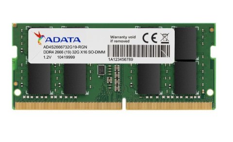 ADATA AD4S26668G19-SGN moduł pamięci 8 GB DDR4 2666 MHz ADATA AD4S26668G19-SGN moduł pamięci 8 GB DDR4 2666 MHz