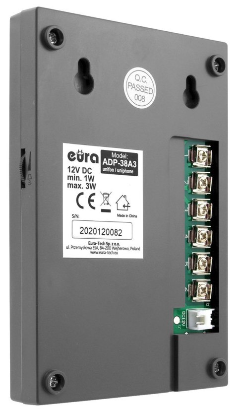 Domofon EURA ADP-38A3 ENTRA grafit Domofon EURA ADP-38A3 ENTRA grafit