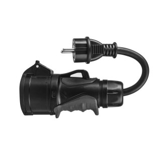 Green Cell Przejściówka Adapter Siłowy Czerwony CEE 16A 400V 5P do Gniazda Schuko 230V