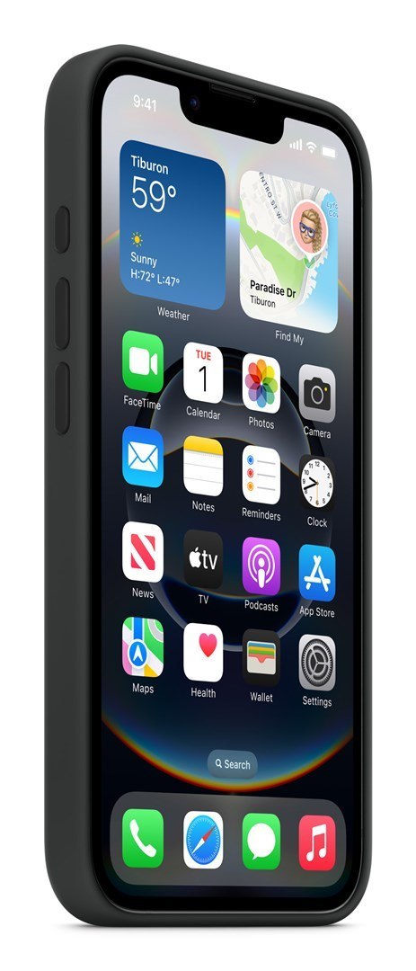 Silikonowe etui Apple iPhone 16e - czarne | Jabłko Silikonowe etui Apple iPhone 16e - czarne | Jabłko