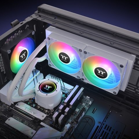 Thermaltake TH240 V2 ARGB - Zestaw chłodzenia cieczą - 24 cm - 57.05 cfm - Biały
