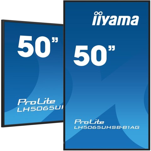 Iiyama ProLite LH5065UHSB-B1AG - Przekątna 50" - Płaski ekran - 125.7 cm Iiyama ProLite LH5065UHSB-B1AG - Przekątna 50" - Płaski ekran - 125.7 cm