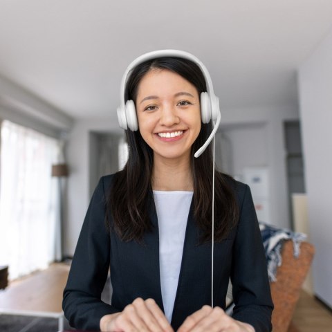 Logitech H390 Zestaw słuchawkowy Przewodowa Opaska na głowę Biuro/centrum telefoniczne USB Typu-A Biały Logitech H390 Zestaw słuchawkowy Przewodowa Opaska na głowę Biuro/centrum telefoniczne USB Typu-A Biały