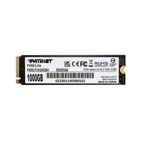 Patriot Memory P400 Lite 1 TB M.2 PCI Express 4.0 NVMe Patriot Memory P400 Lite 1 TB M.2 PCI Express 4.0 NVMe