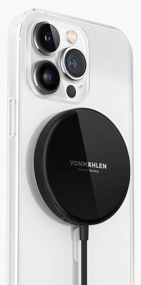 Vonmählen Aura Mini magnetisches WL Charging Pad schwarz Smartfon Srebrny, Biały USB Wewnętrzna Vonmählen Aura Mini magnetisches WL Charging Pad schwarz Smartfon Srebrny, Biały USB Wewnętrzna
