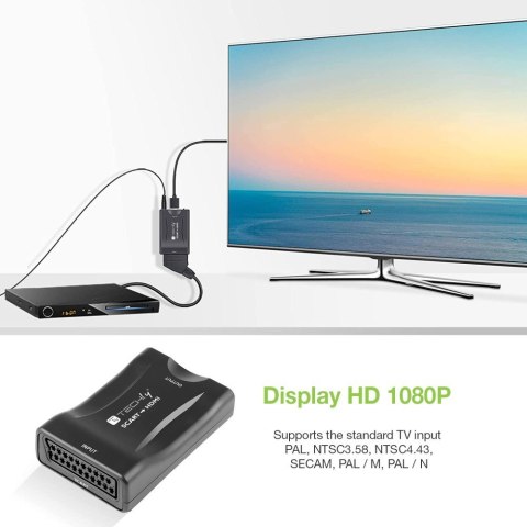 Konwerter AV Euro SCART do HDMI 720p/1080p Techly Konwerter AV Euro SCART do HDMI 720p/1080p Techly