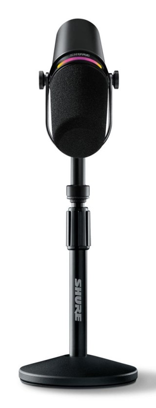 Shure MV7+-K-BNDL - mikrofon lektorski/wokalny ze złączem XLR/USB-C, czarny + statyw biurkowy GATOR