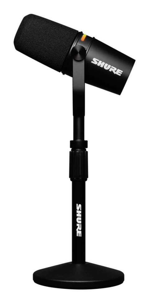 Shure MV7+-K-BNDL - mikrofon lektorski/wokalny ze złączem XLR/USB-C, czarny + statyw biurkowy GATOR Shure MV7+-K-BNDL - mikrofon lektorski/wokalny ze złączem XLR/USB-C, czarny + statyw biurkowy GATOR