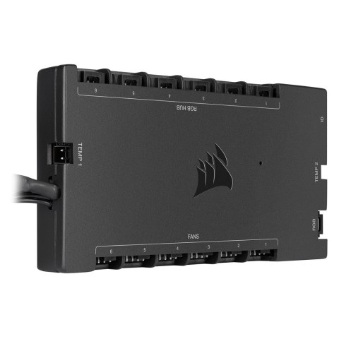 Kontroler Corsair iCUE Commander Core XT regulator RGB, prędkości wentylatora 6kan. Czarny Kontroler Corsair iCUE Commander Core XT regulator RGB, prędkości wentylatora 6kan. Czarny