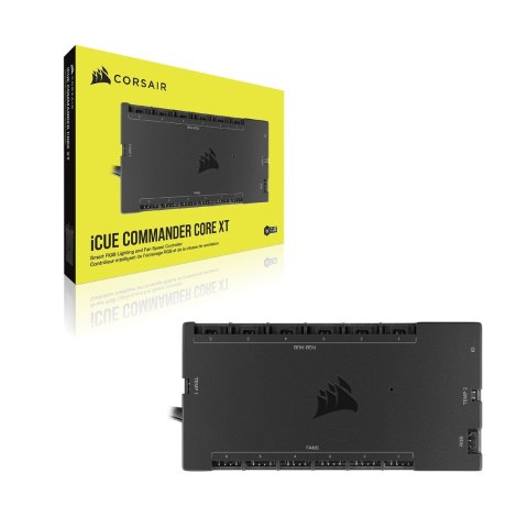 Kontroler Corsair iCUE Commander Core XT regulator RGB, prędkości wentylatora 6kan. Czarny Kontroler Corsair iCUE Commander Core XT regulator RGB, prędkości wentylatora 6kan. Czarny