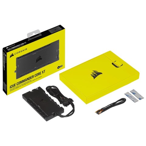 Kontroler Corsair iCUE Commander Core XT regulator RGB, prędkości wentylatora 6kan. Czarny Kontroler Corsair iCUE Commander Core XT regulator RGB, prędkości wentylatora 6kan. Czarny