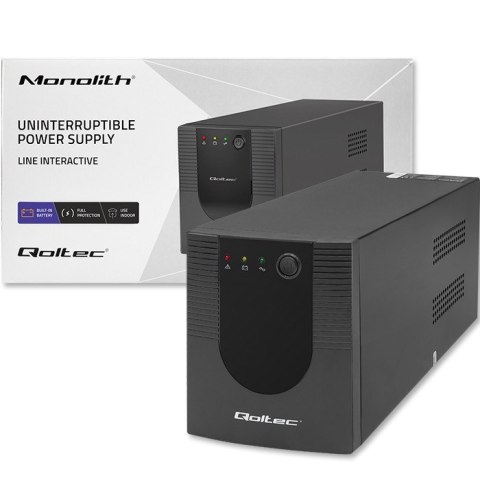 QOLTEC ZASILACZ AWARYJNY UPS LINE INTERACTIVE MONOLITH | 1200VA | 720W QOLTEC ZASILACZ AWARYJNY UPS LINE INTERACTIVE MONOLITH | 1200VA | 720W