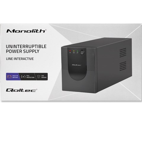 QOLTEC ZASILACZ AWARYJNY UPS LINE INTERACTIVE MONOLITH | 1200VA | 720W QOLTEC ZASILACZ AWARYJNY UPS LINE INTERACTIVE MONOLITH | 1200VA | 720W