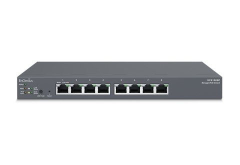 EnGenius ECS1008P łącza sieciowe Zarządzany L2 Gigabit Ethernet (10/100/1000) Obsługa PoE Czarny EnGenius ECS1008P łącza sieciowe Zarządzany L2 Gigabit Ethernet (10/100/1000) Obsługa PoE Czarny