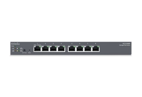 EnGenius ECS1008P łącza sieciowe Zarządzany L2 Gigabit Ethernet (10/100/1000) Obsługa PoE Czarny EnGenius ECS1008P łącza sieciowe Zarządzany L2 Gigabit Ethernet (10/100/1000) Obsługa PoE Czarny