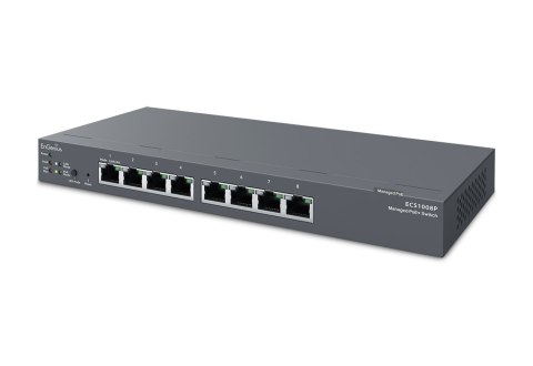 EnGenius ECS1008P łącza sieciowe Zarządzany L2 Gigabit Ethernet (10/100/1000) Obsługa PoE Czarny EnGenius ECS1008P łącza sieciowe Zarządzany L2 Gigabit Ethernet (10/100/1000) Obsługa PoE Czarny