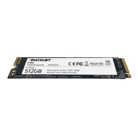 SSD PATRIOT P300 M.2 PCI-EX4 NVME 512GB SSD PATRIOT P300 M.2 PCI-EX4 NVME 512GB