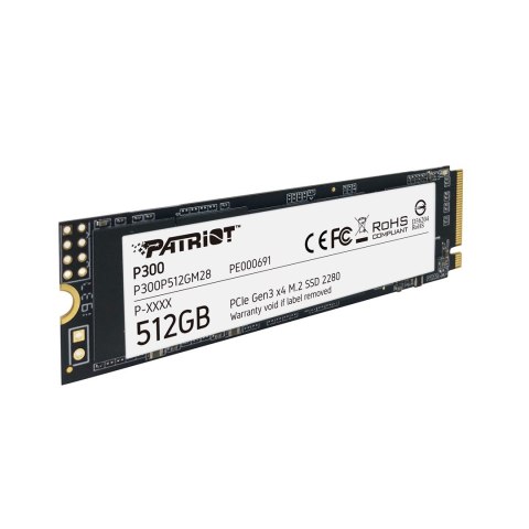 SSD PATRIOT P300 M.2 PCI-EX4 NVME 512GB SSD PATRIOT P300 M.2 PCI-EX4 NVME 512GB