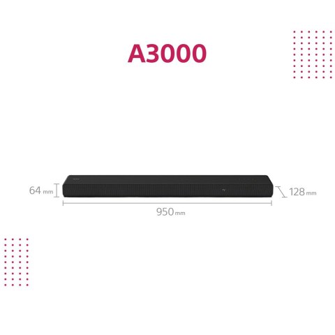 Sony HT-A3000 Czarny 3.1 kan. 250 W Sony HT-A3000 Czarny 3.1 kan. 250 W