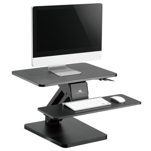 Maclean Podstawka biurkowa na klawiaturę i monitor lub laptop MC-882 Do pracy stojąco siedzącej. Sprężyna gazowa. Czarna Maclean Podstawka biurkowa na klawiaturę i monitor lub laptop MC-882 Do pracy stojąco siedzącej. Sprężyna gazowa. Czarna