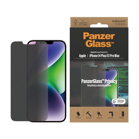 PanzerGlass Classic Fit Privacy Apple i Przezroczysta ochrona ekranu 1 szt. PanzerGlass Classic Fit Privacy Apple i Przezroczysta ochrona ekranu 1 szt.