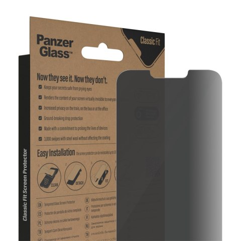 PanzerGlass Classic Fit Privacy Apple i Przezroczysta ochrona ekranu 1 szt. PanzerGlass Classic Fit Privacy Apple i Przezroczysta ochrona ekranu 1 szt.