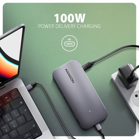 Axagon HMC-12GM2 stacja dokująca Przewodowa USB 3.2 Gen 2 (3.1 Gen 2) Type-C Szary