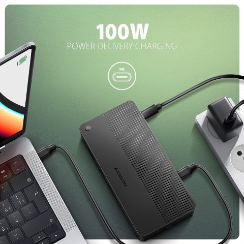 Axagon HMC-U4 stacja dokująca Przewodowa USB4 Czarny Axagon HMC-U4 stacja dokująca Przewodowa USB4 Czarny
